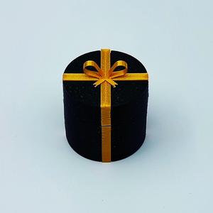 Jewelry gift box, cylindrical shape, 4,5 cm in height