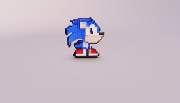 Pixel art sonic