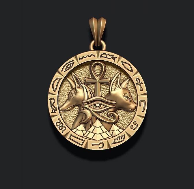Anubis Bastet pendant 3D print model