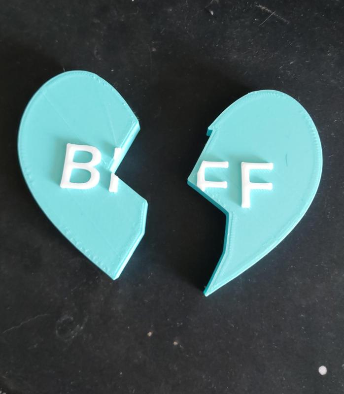 Bff broken heart 2 pieces multicolour print