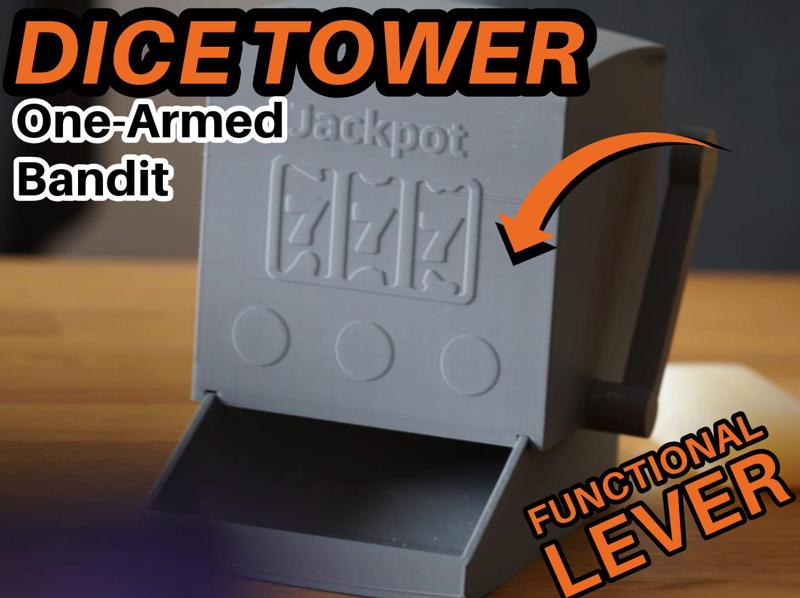 Dice Tower | One-Armed Bandit with Functional Lever for Dice Release