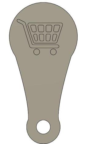 Shopping cart keychain/Llavero para carritos