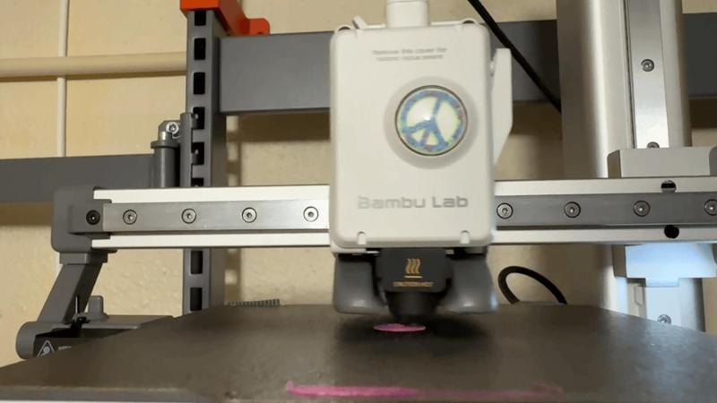 A1 Mini Window Button - Peace (Hueforge Hybrid)