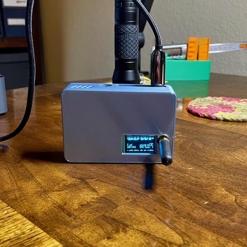 Raspberry Pi 4 case with a Aursinc hotspot radio hat with Fusion360 file