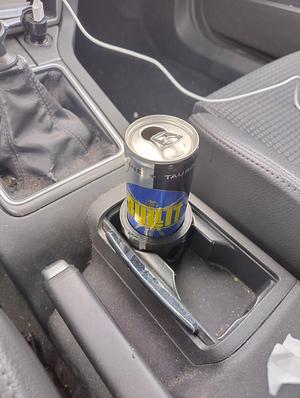 Cupholder adapter for modern tall drink cans