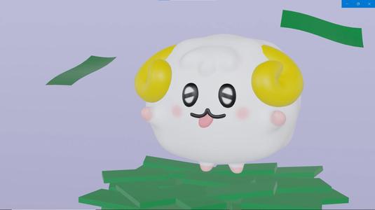 Cute Sheep Character 3D Model