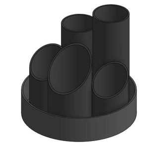 Circular desk Organizer