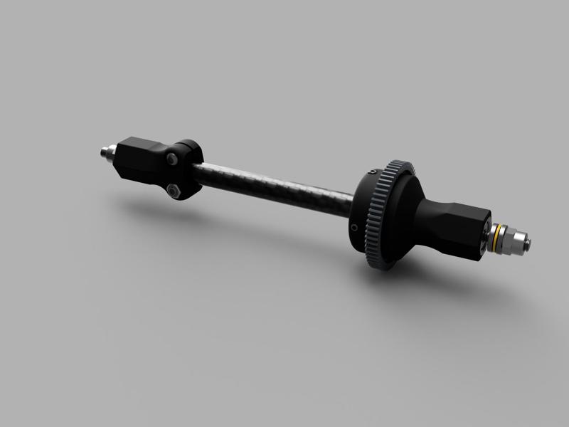 Carbon ball differential axle MK II for Evo 4+ RC F1 car