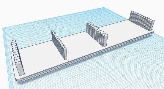 1x4 Gridfinity dupont cable storage 75-120-160mm