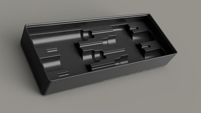 Gridfinity Precision Hex Key bin - extended and filleted.