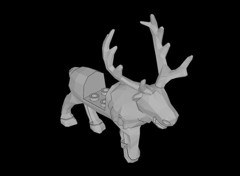 Lego Compatible (51493.dat) Animal Deer with Antlers Stag / Reindeer