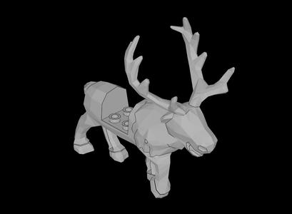 Lego Compatible (51493.dat) Animal Deer with Antlers Stag / Reindeer