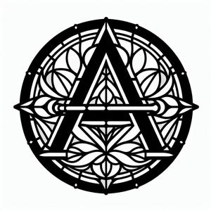Letter A pendant