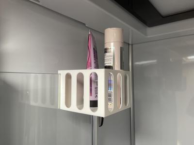 Schale für Duschutensilien für Glastüre Wohnmobil