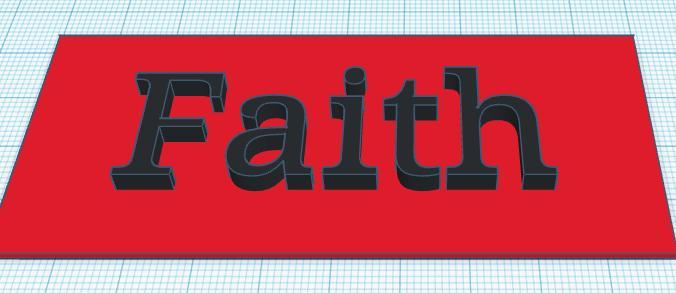 Faith text decor
