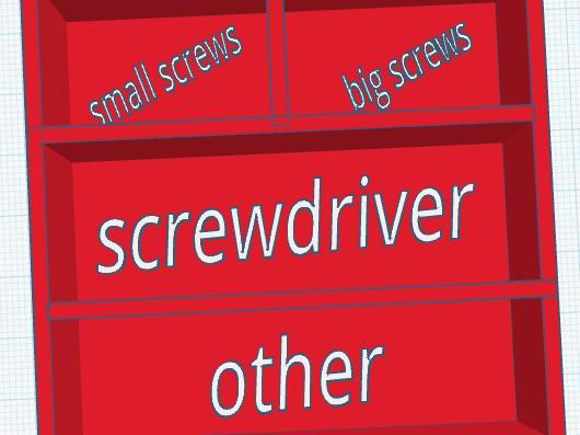 screws and screwdriver box