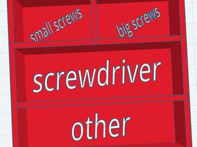 screws and screwdriver box