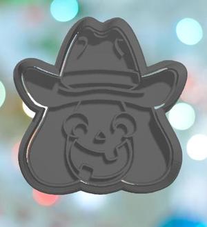 Western Halloween Cowboy Jack O Lantern Cookie Cutter