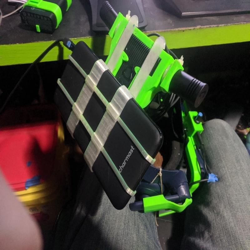 Vive Wireless with Fan Mount. Battery Mounting fixed. Locking Bars! Charmast Battery