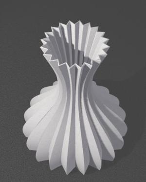vase with grooves