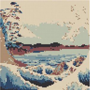 Fuji wave pixel puzzle