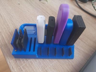 USB holder with tray