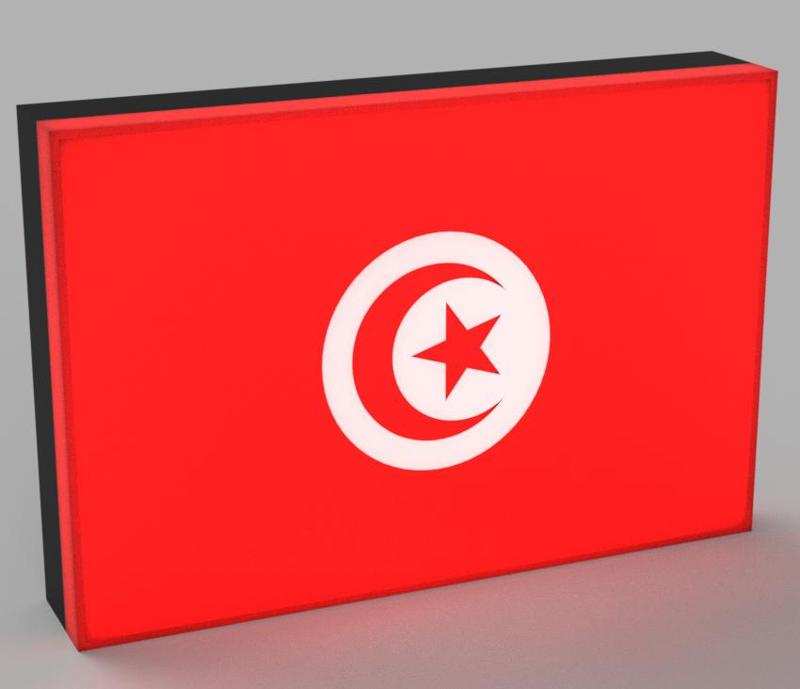 World Flags - Tunisia LED Lamp