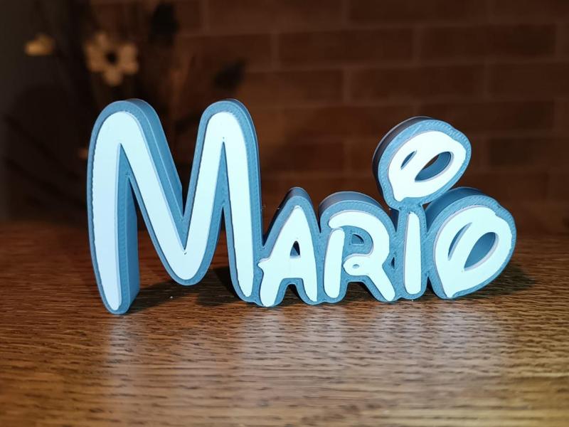 Disney Name Sign Mario Kid Room Wall Decor Tag 