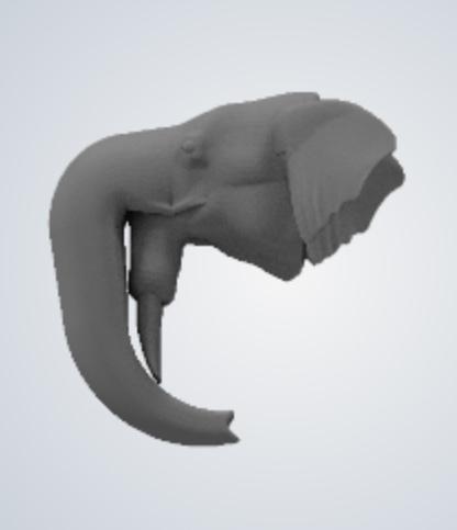 1/12 Scale Deinotherium Head