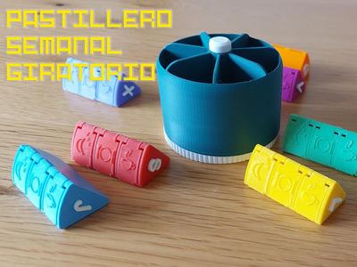 Rotating Weekly Pillbox - Pastillero semanal giratorio