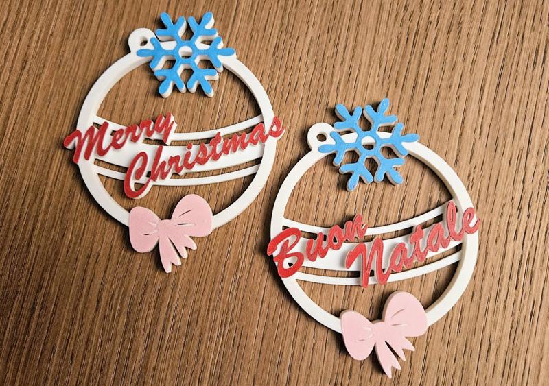 Christmas Baubles With Words in Multiple Languages