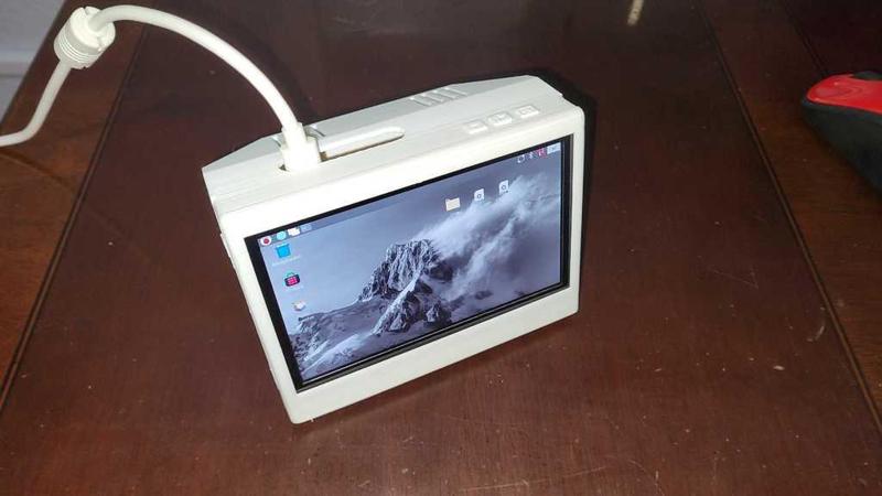 Waveshare 5" upright case for RPi 5 with button access