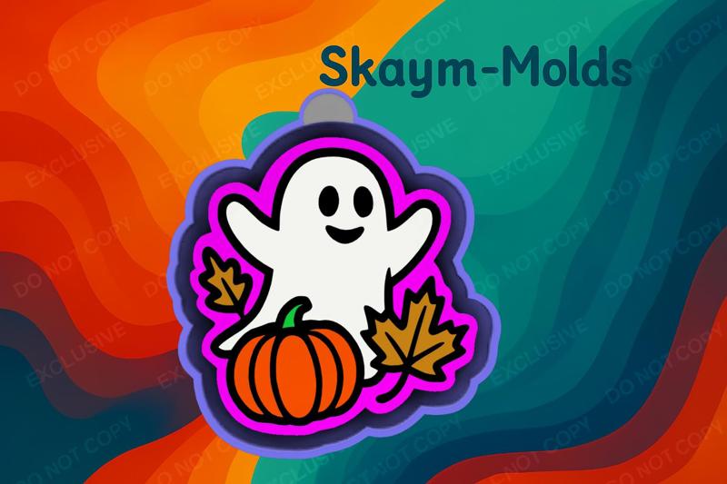 👻 Fall Ghost – Freshie, Keychain, Resin & Candle Mold