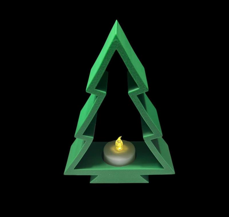 Christmas Tree Tea Light Holder. 