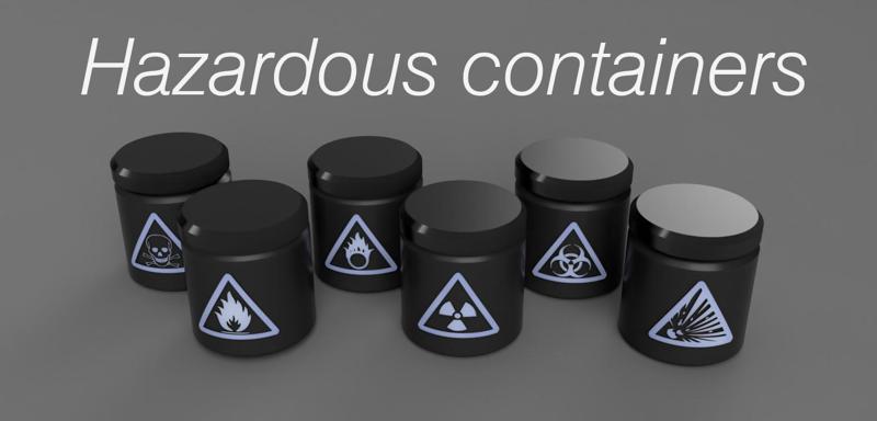 Hazardous Containers with Threaded Lid