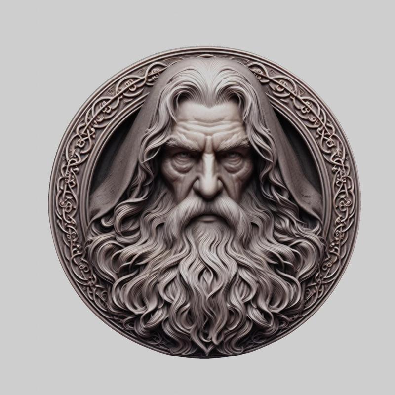 Gandalf Lord of Rings Medallion for CNC Router Laser & 3D Printer