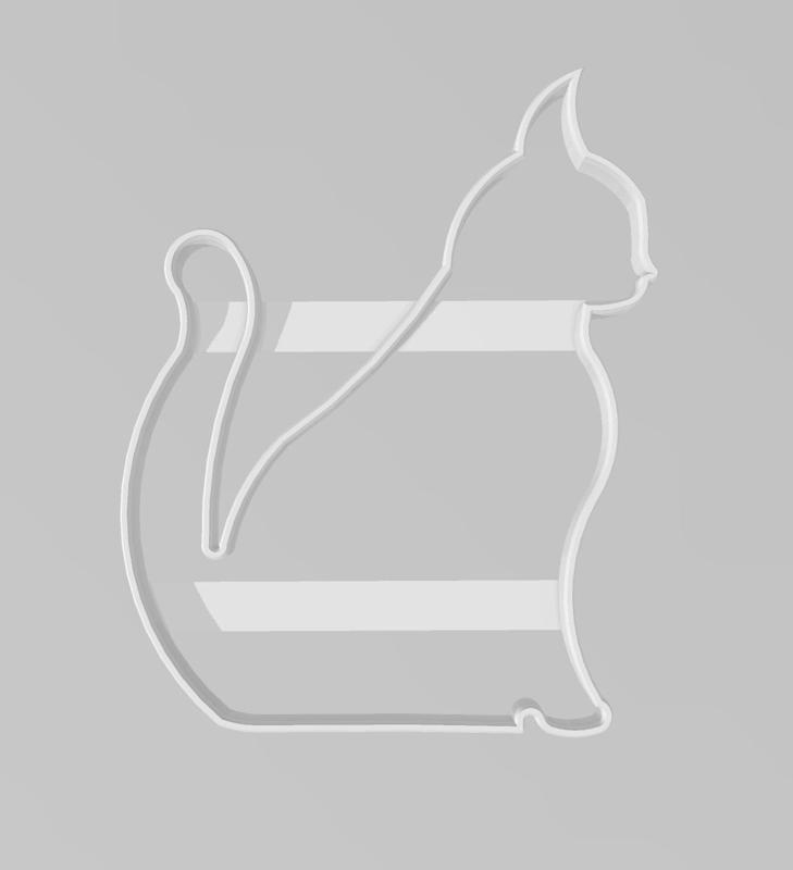cat cookie cutter (vykrajovátko - kočka)