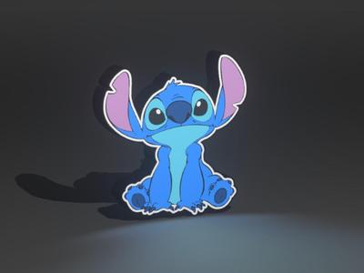 Stitch Lightbox Lilo LED Box RGB Light Disney 