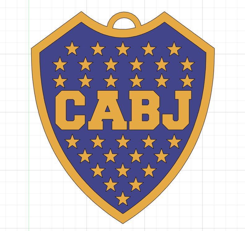 Key ring Boca Jr multicolor