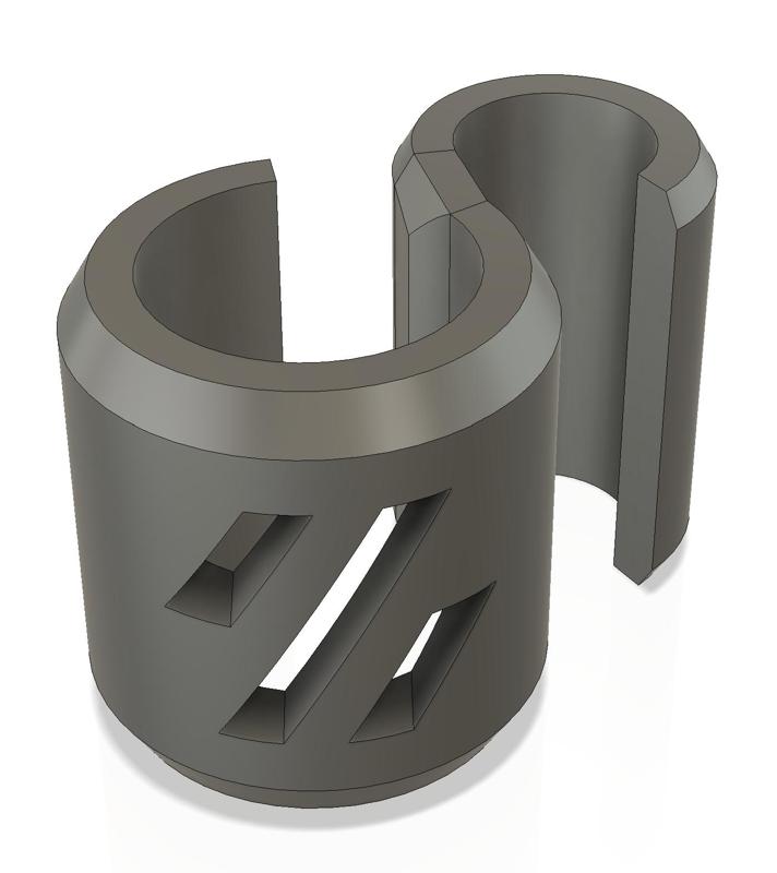 F3D Parametric Voron Umbilical Cable Clamp for Custom Sizes