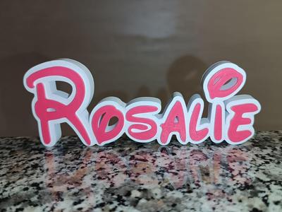 Disney Name Sign Rosalie Kid Room Wall Decor 3DART
