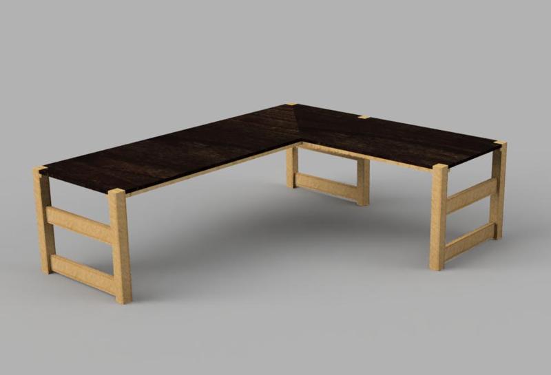 Basic L desk concept