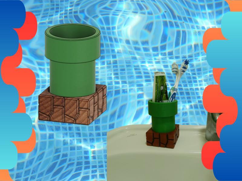 Mario'sPipe ToothBrushHolder