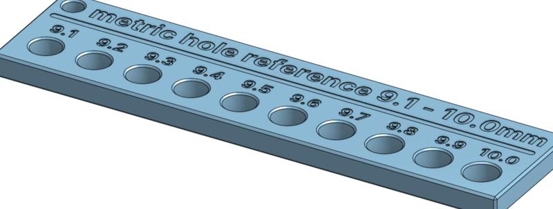metric hole reference