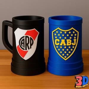CHOP MUG + STAMP BOCA JUNIORS & RIVER PLATE