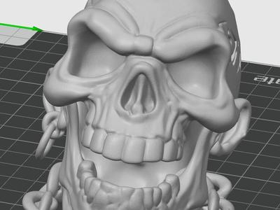 skull with mohican