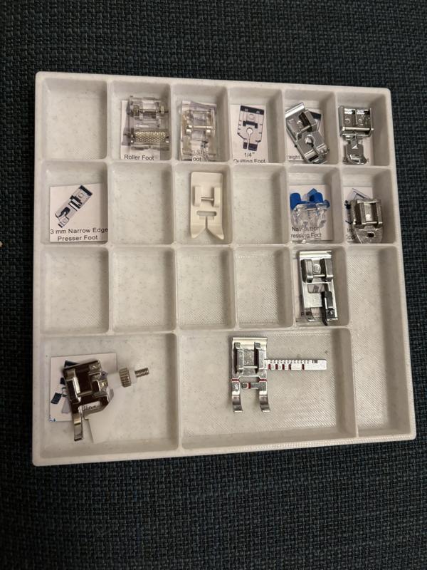 Gridfinity sewing feet box