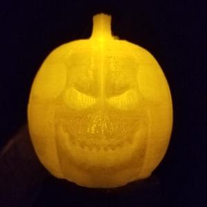 Evil pumpkin Head Tea Light