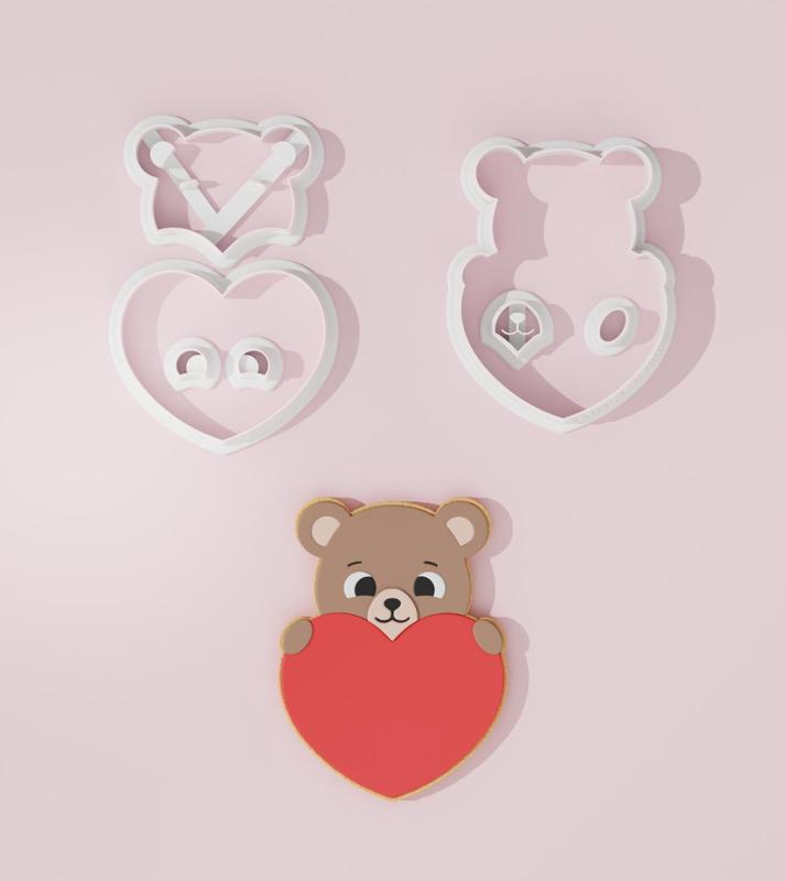 Valentine Bear #6 Cookie Cutter