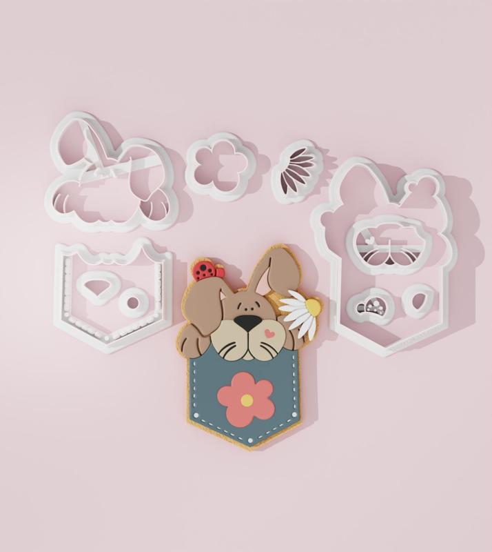Pocket Bunny #1 Cookie Cutter